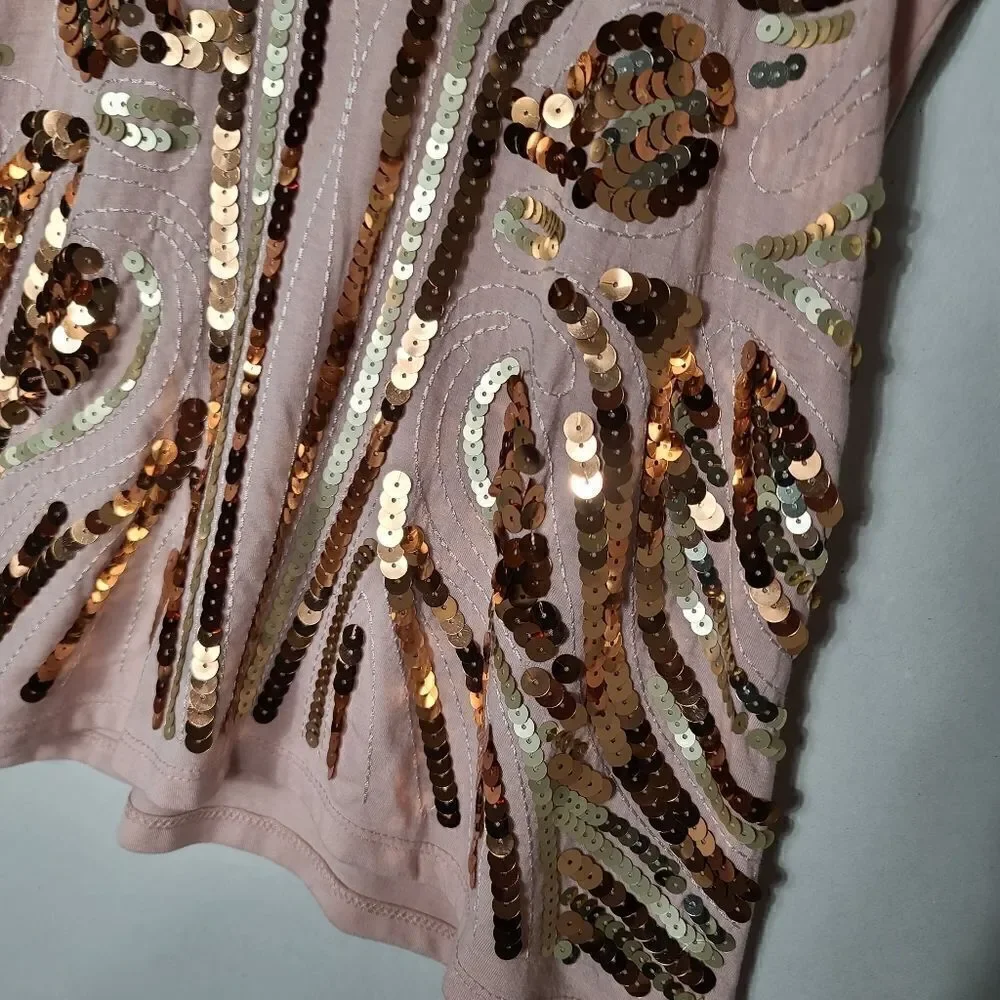 Almost Famous Pink Sequin Tank Top